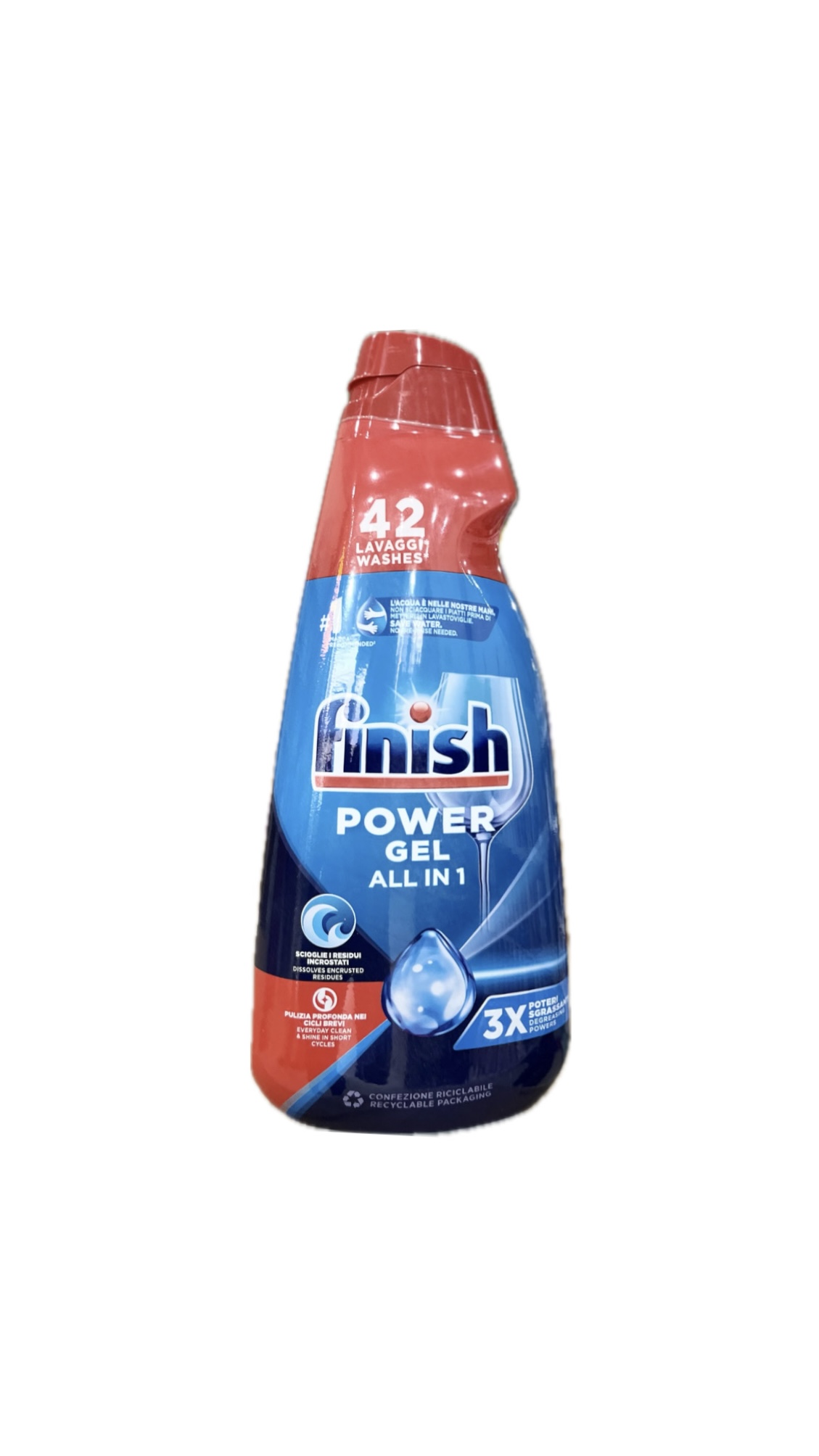 ژل ماشین ظرفشویی فینیش FINISH اروپا ۴۲ بار مصرف رایحه دریا حجم 1000ml