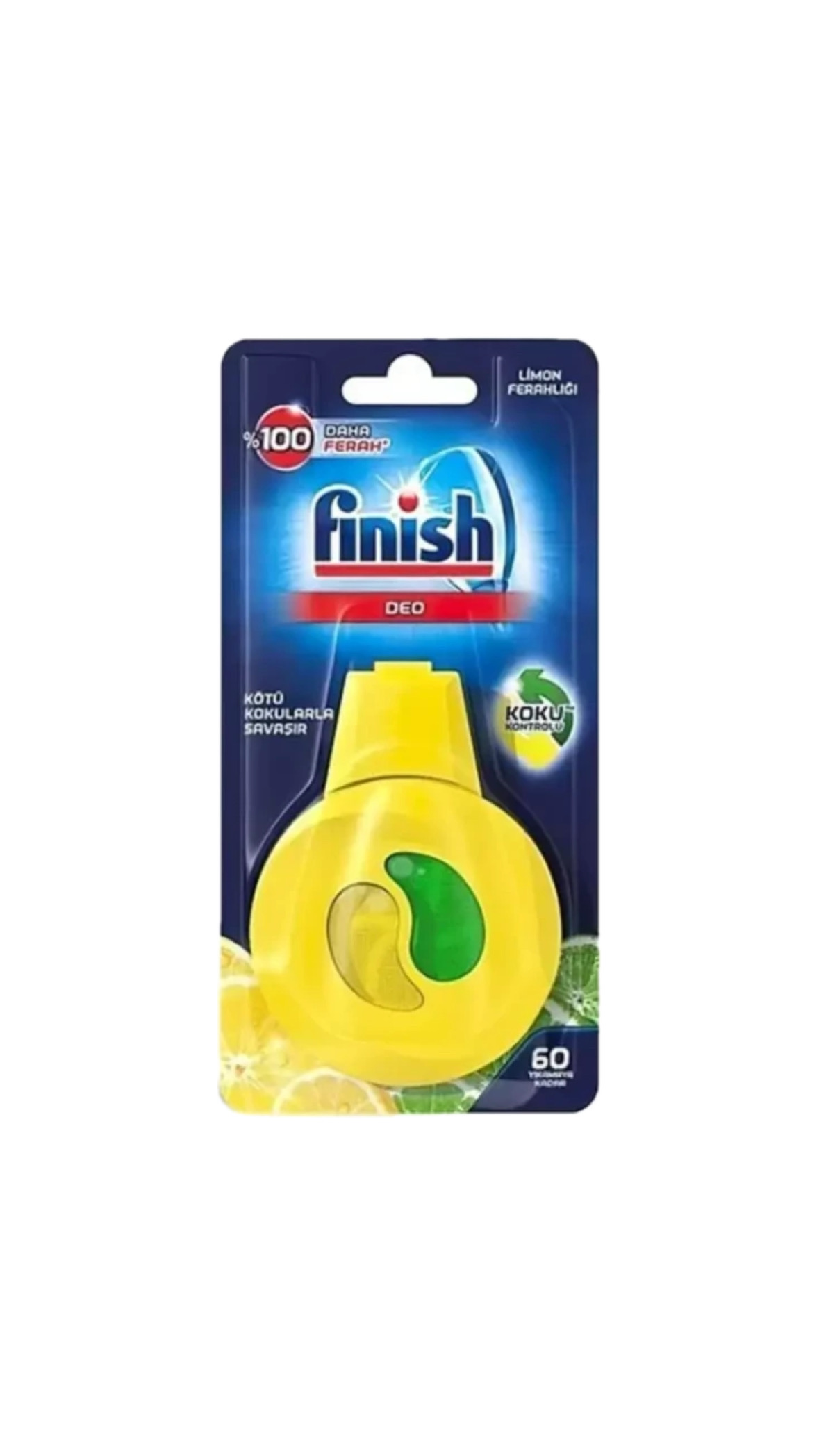 بو گیر (خوشبو کننده) ماشین ظرفشویی فینیش لیمویی FINISH مناسب 60 بار مصرف